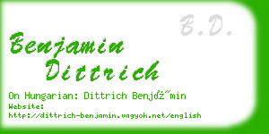 benjamin dittrich business card